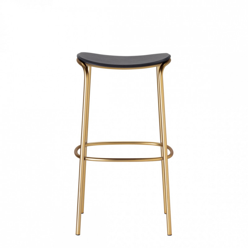 TABOURET BOIS CHROME ET DORÉ TRICK