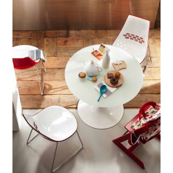 TABLE RONDE CONTEMPORAINE PIEDS TULIPE PLANET