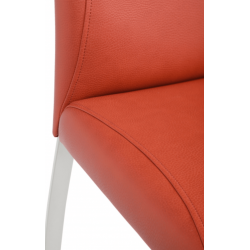 CHAISE DE SALLE A MANGER VINYL ET MÉTAL CONTEMPORAINE ELITE