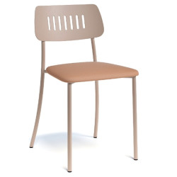 CHAISE DE CUISINE INDUSTRIELLE EN MÉTAL ET SIMILICUIR MOVIE