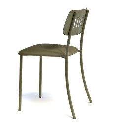 CHAISE DE CUISINE INDUSTRIELLE EN MÉTAL ET SIMILICUIR MOVIE