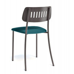 CHAISE DE CUISINE INDUSTRIELLE EN MÉTAL ET SIMILICUIR MOVIE
