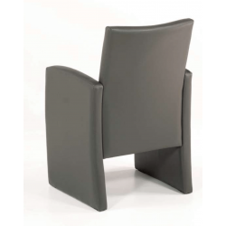 FAUTEUIL DE SALON A ROULETTES SARAH EN SIMILICUIR