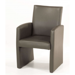 FAUTEUIL DE SALON A ROULETTES SARAH EN SIMILICUIR