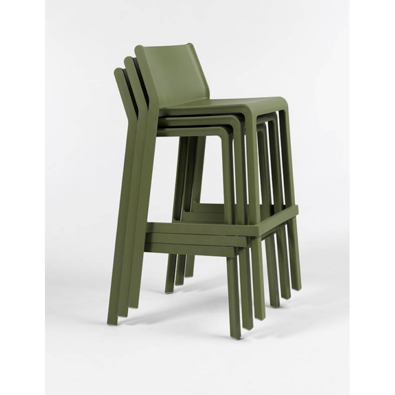 TABOURET BAR DE JARDIN EMPILABLE EN POLYPROPYLÈNE TRILL - Le Chaisier