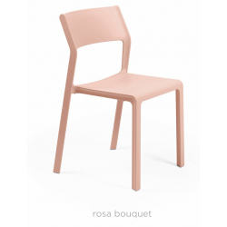 CHAISE ROSE DE JARDIN EMPILABLE EN POLYPROPYLÈNE TRILL