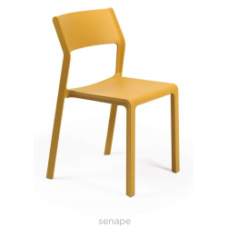 CHAISE JAUNE DE JARDIN EN POLYPROPYLÈNE EMPILABLE TRILL