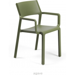 FAUTEUIL VERT DE JARDIN EN POLYPROPYLÈNE EMPILABLE TRILL