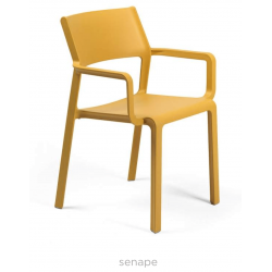 FAUTEUIL JAUNE DE JARDIN EN POLYPROPYLÈNE EMPILABLE TRILL