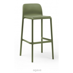 TABOURET DE BAR VERT D'EXTÉRIEUR EMPILABLE EN POLYPROPYLÈNE FARO