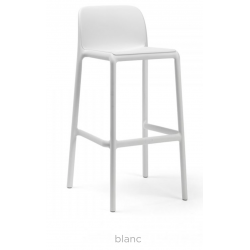 TABOURET DE BAR BLANC D'EXTÉRIEUR EMPILABLE EN POLYPROPYLÈNE FARO