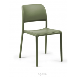 CHAISE DE JARDIN VERTE EMPILABLE MODERNE EN POLYPROPYLÈNE RIVA