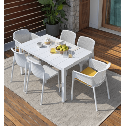 FAUTEUIL DE TERRASSE EMPILABLE EN POLYPROPYLÈNE NET