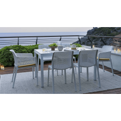 FAUTEUIL DE TERRASSE EMPILABLE EN POLYPROPYLÈNE NET