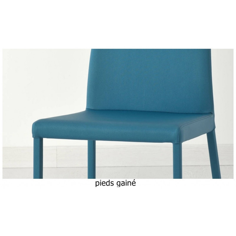 CHAISE CONTEMPORAINE EN CUIR ITALIENNE LÉNA - Le Chaisier