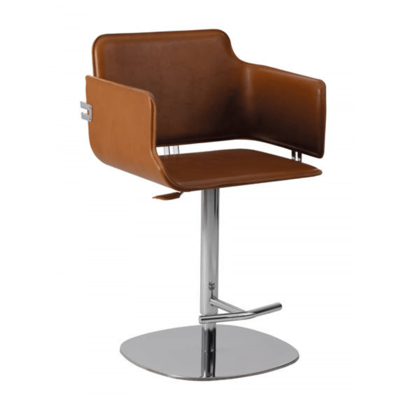 TABOURET AVEC ACCOUDOIRS ITALIEN CONTEMPORAIN EN CUIR RÉGLABLE ET PIVOTANT ARKA SG AIRNOVA