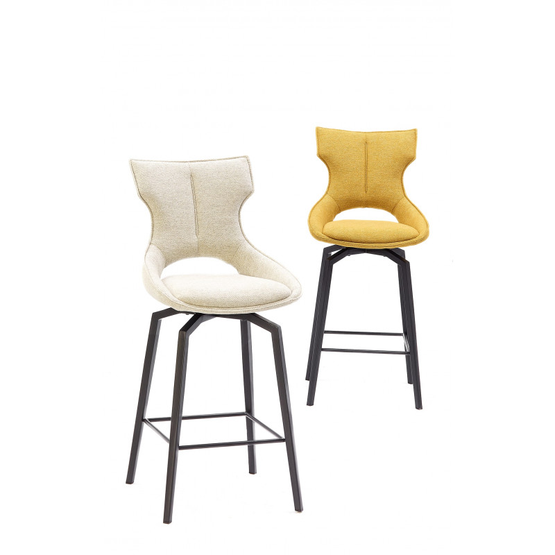 TABOURET SNACK PIVOTANT CONTEMPORAIN EN TISSU CAMILLE lievens