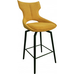 TABOURET JAUNE SNACK PIVOTANT CONTEMPORAIN EN TISSU CAMILLE lievens