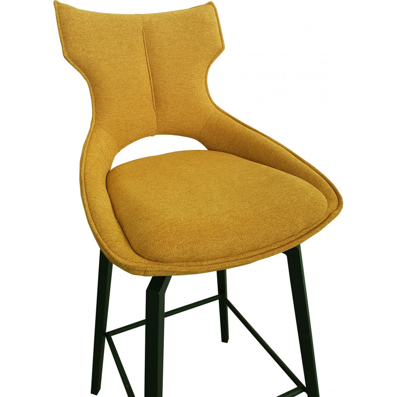 TABOURET JAUNE SNACK PIVOTANT CONTEMPORAIN EN TISSU CAMILLE lievens
