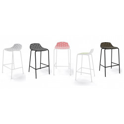 TABOURET SNACK DOSSIER BAS CONTEMPORAIN ALHAMBRA HT 67 CM