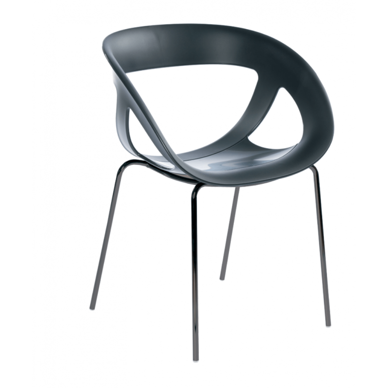 FAUTEUIL DESIGN ROND EMPILABLE EN POLYPROPYLÈNE MOEMA 69