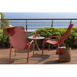 FAUTEUIL DE TERRASSE ITALIEN EMPILABLE NET LOUNGE NARDI