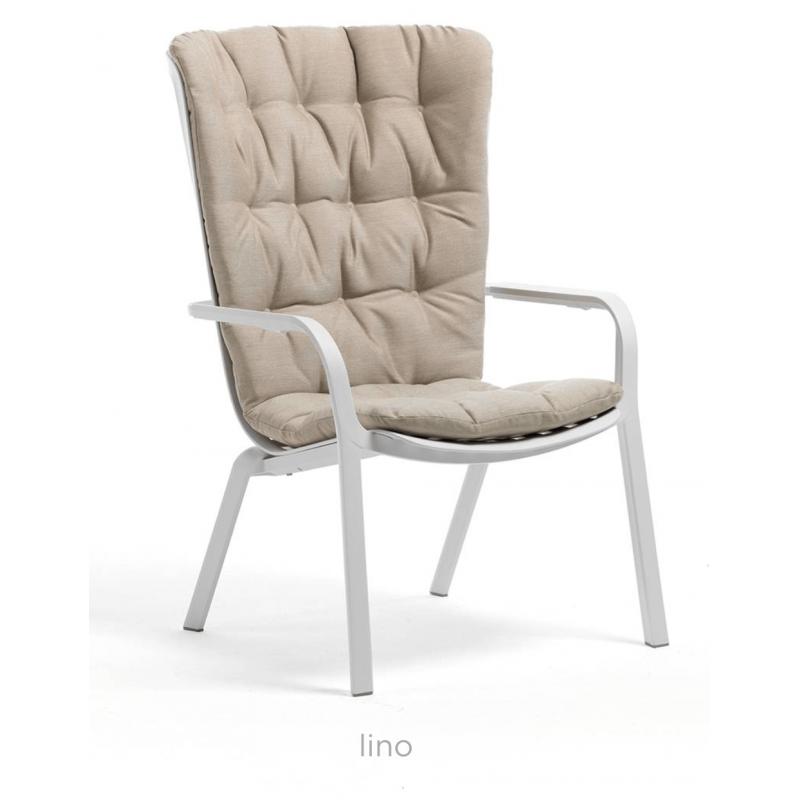 FAUTEUIL DE RELAXATION D'EXTÉRIEUR EN POLYPROPYLÈNE FOLIO ITALIEN