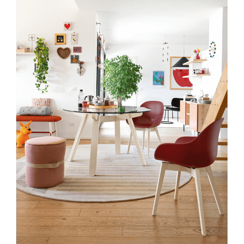 PETIT POUF DÉCO CONTEMPORAIN EN TISSU POF