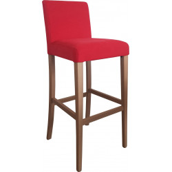 TABOURET DE BAR EN BOIS ET TISSU LADY LOT PROMO