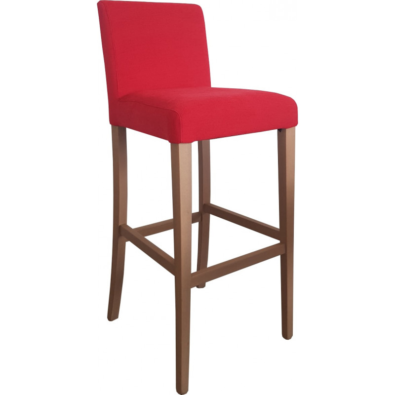 TABOURET DE BAR EN BOIS ET TISSU LADY LOT PROMO