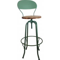 TABOURET DE BAR PIVOTANT AVEC 4 PIEDS ET DOSSIER