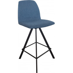 TABOURET BLEU PIVOTANT SNACK TISSU GIRONA PROMO