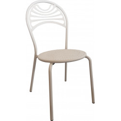 CHAISE EN MÉTAL DE JARDIN CABARET BLANC PROMO