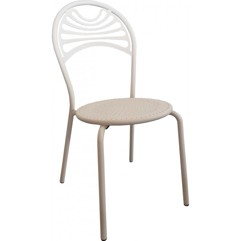 CHAISE EN MÉTAL DE JARDIN CABARET BLANC PROMO