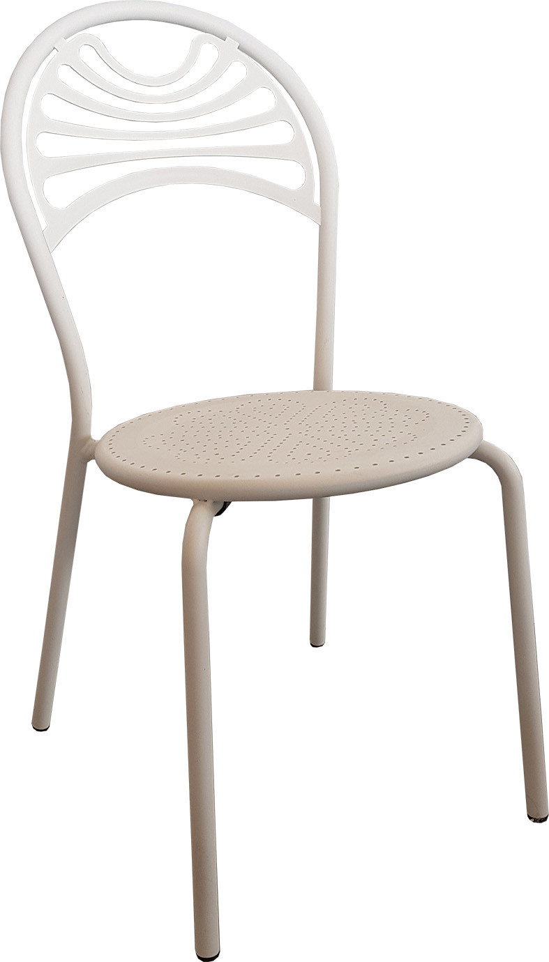 CHAISE EN MÉTAL DE JARDIN CABARET BLANC PROMO