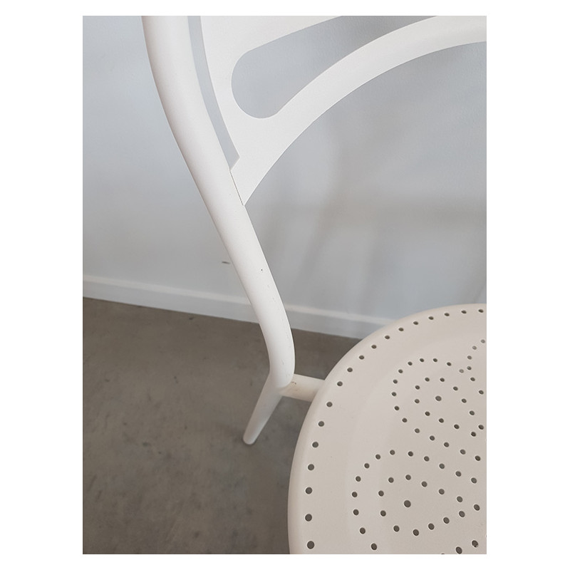 CHAISE EN MÉTAL DE JARDIN CABARET BLANC PROMO