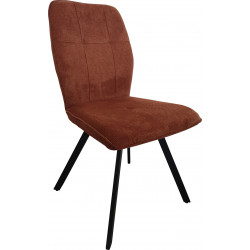 CHAISE CONTEMPORAINE EN TISSU MERY TERRACOTTA PROMOTION