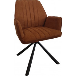 FAUTEUIL PIVOTANT AVEC ACCOUDOIRS EN TISSU WAYNE CAMEL PROMOTION