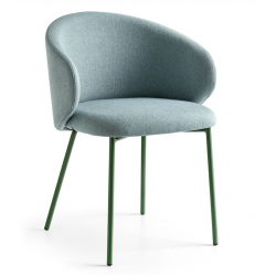 FAUTEUIL CONTEMPORAIN ROND EN VELOURS ET TISSU TUKA