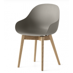 FAUTEUIL SCANDINAVE EN BOIS ET POLYPROPYLÈNE ACADEMY