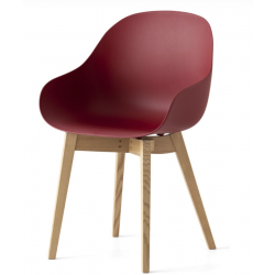 FAUTEUIL SCANDINAVE EN BOIS ET POLYPROPYLÈNE ACADEMY