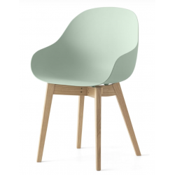 FAUTEUIL SCANDINAVE EN BOIS ET POLYPROPYLÈNE ACADEMY