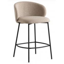 TABOURET ROND ENVELOPPANT EN VELOURS OU TISSU TUKA