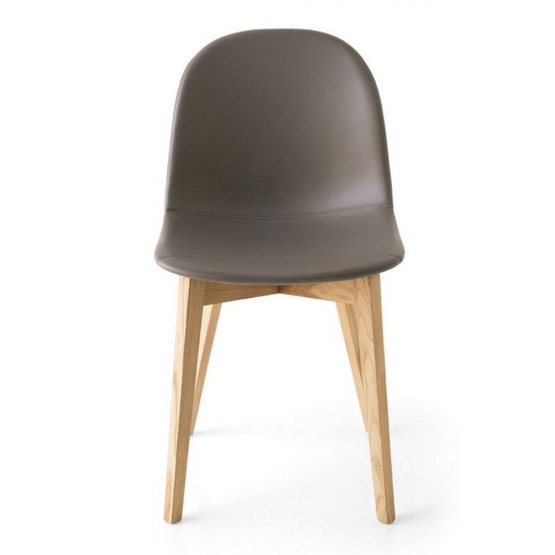 Chaise scandinave Pieds Bois et Vinyle ACADEMY Le Chaisier