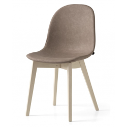 CHAISE SCANDINAVE PIEDS BOIS ET VINYL ACADEMY