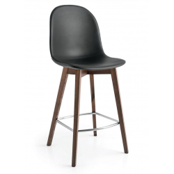 TABOURET SCANDINAVE ASSISE GARNIE ACADEMY PIEDS BOIS