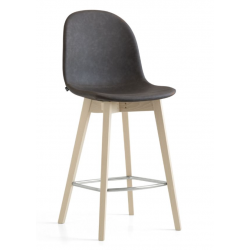 TABOURET SCANDINAVE ASSISE GARNIE ACADEMY PIEDS BOIS