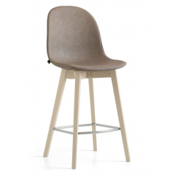 TABOURET SCANDINAVE ASSISE GARNIE ACADEMY PIEDS BOIS