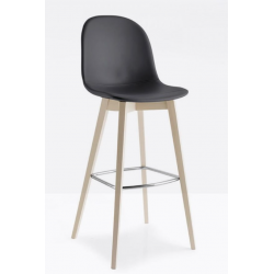 TABOURET SCANDINAVE ASSISE GARNIE ACADEMY PIEDS BOIS