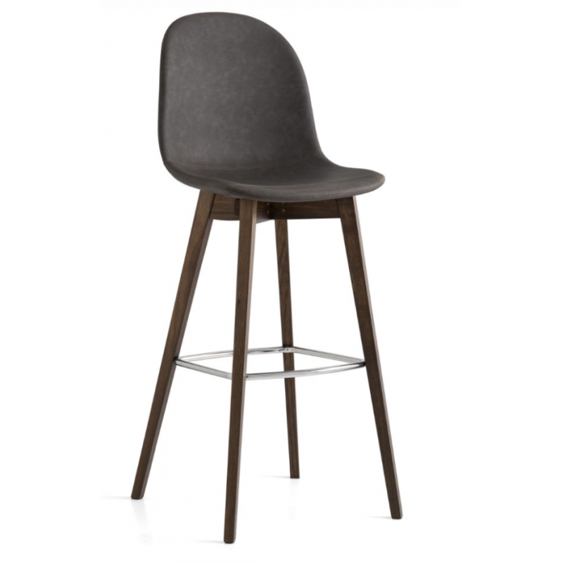 TABOURET SCANDINAVE ASSISE GARNIE ACADEMY PIEDS BOIS  - Le Chaisier